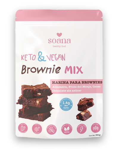 Harina para Brownies Keto Sin Azúcar | Dieta keto Apto para diabéticos | 245g
